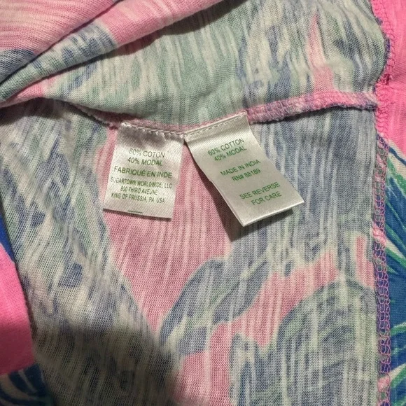 Lilly Pulitzer Pink and Blue Patterned Dress - Picture 6 of 7